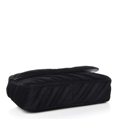 Balenciaga Velvet Logo Matelasse BB Chain Wallet Black 4 of 8