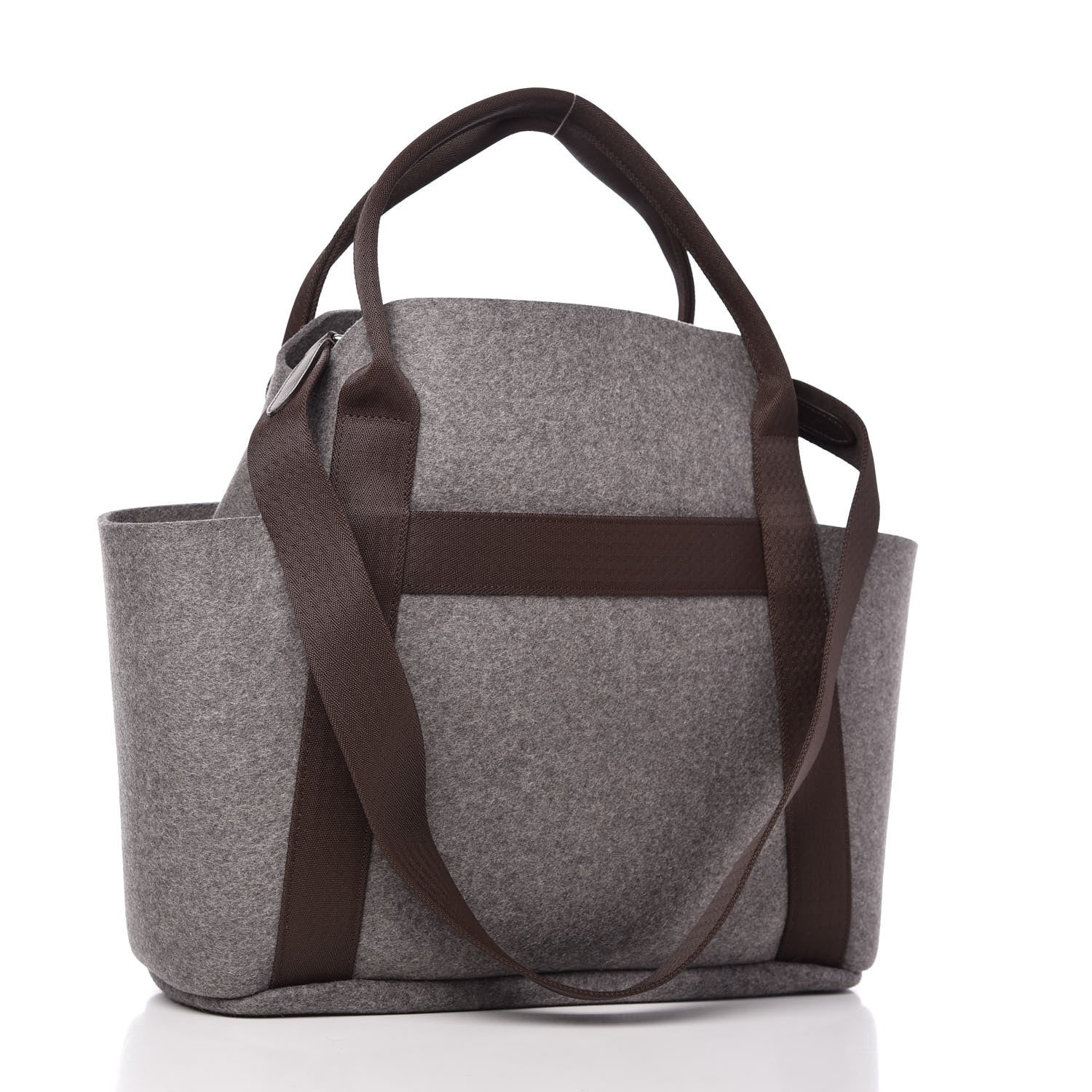 Hermes Felt Sac De Pansage Groom Bag Acier 4 of 13