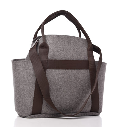 Hermes Felt Sac De Pansage Groom Bag Acier 4 of 13