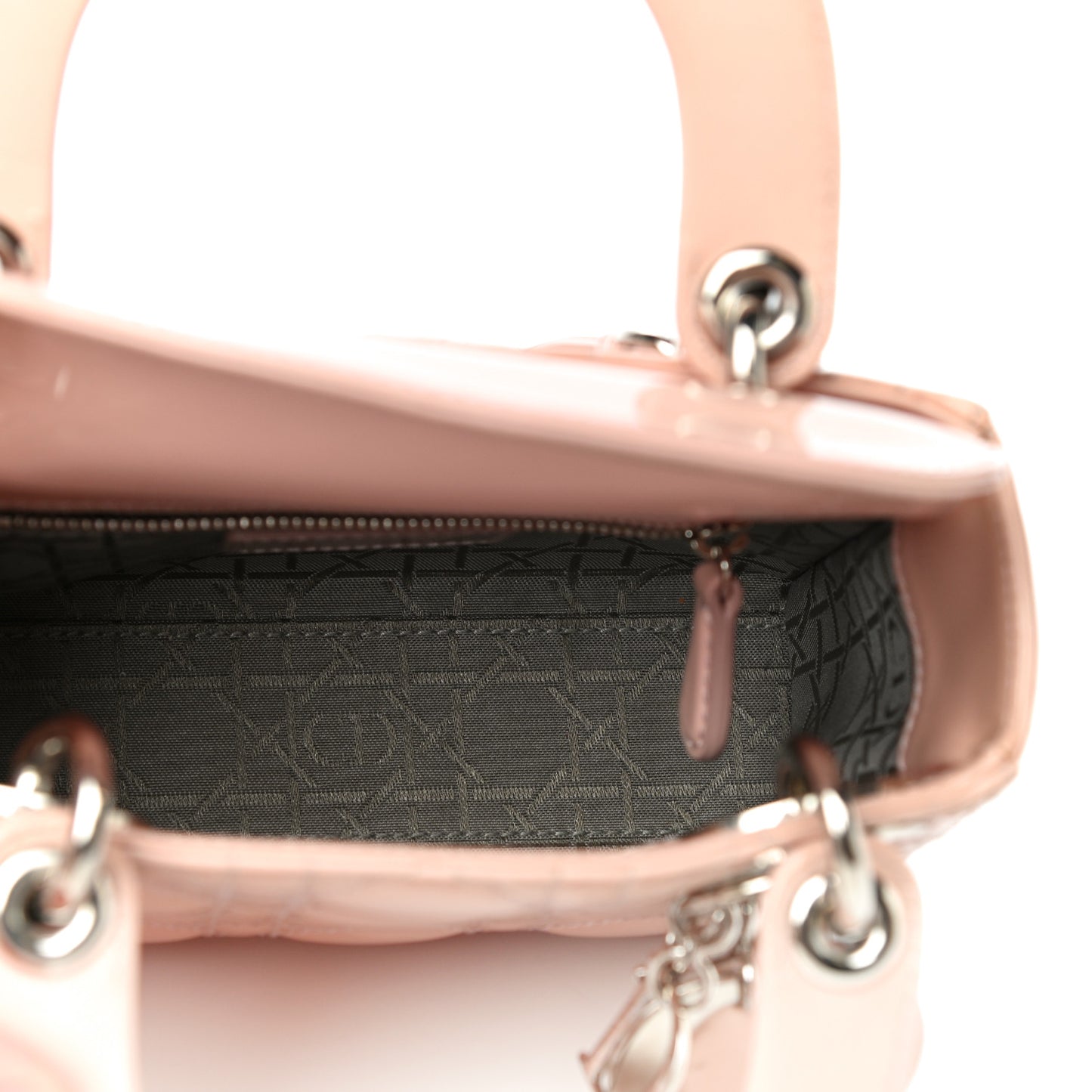 Patent Cannage Mini Lady Dior Light Pink