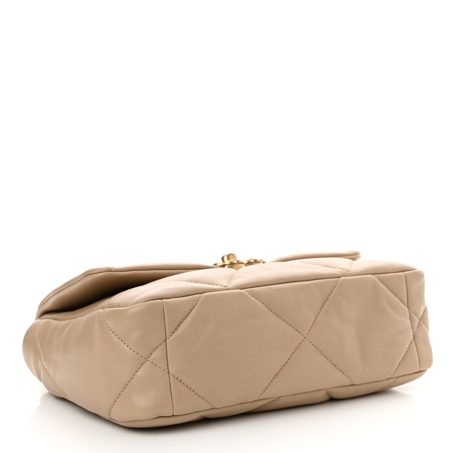 Chanel Lambskin Quilted Medium Chanel 19 Flap Dark Beige 4 of 11