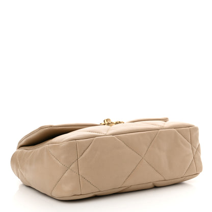 Chanel Lambskin Quilted Medium Chanel 19 Flap Dark Beige 4 of 11