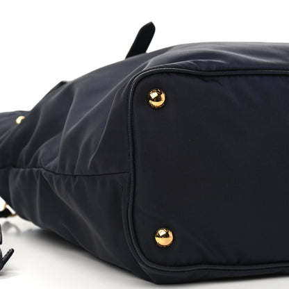 Prada Tessuto Nylon Saffiano Tote Bleu 9 of 11