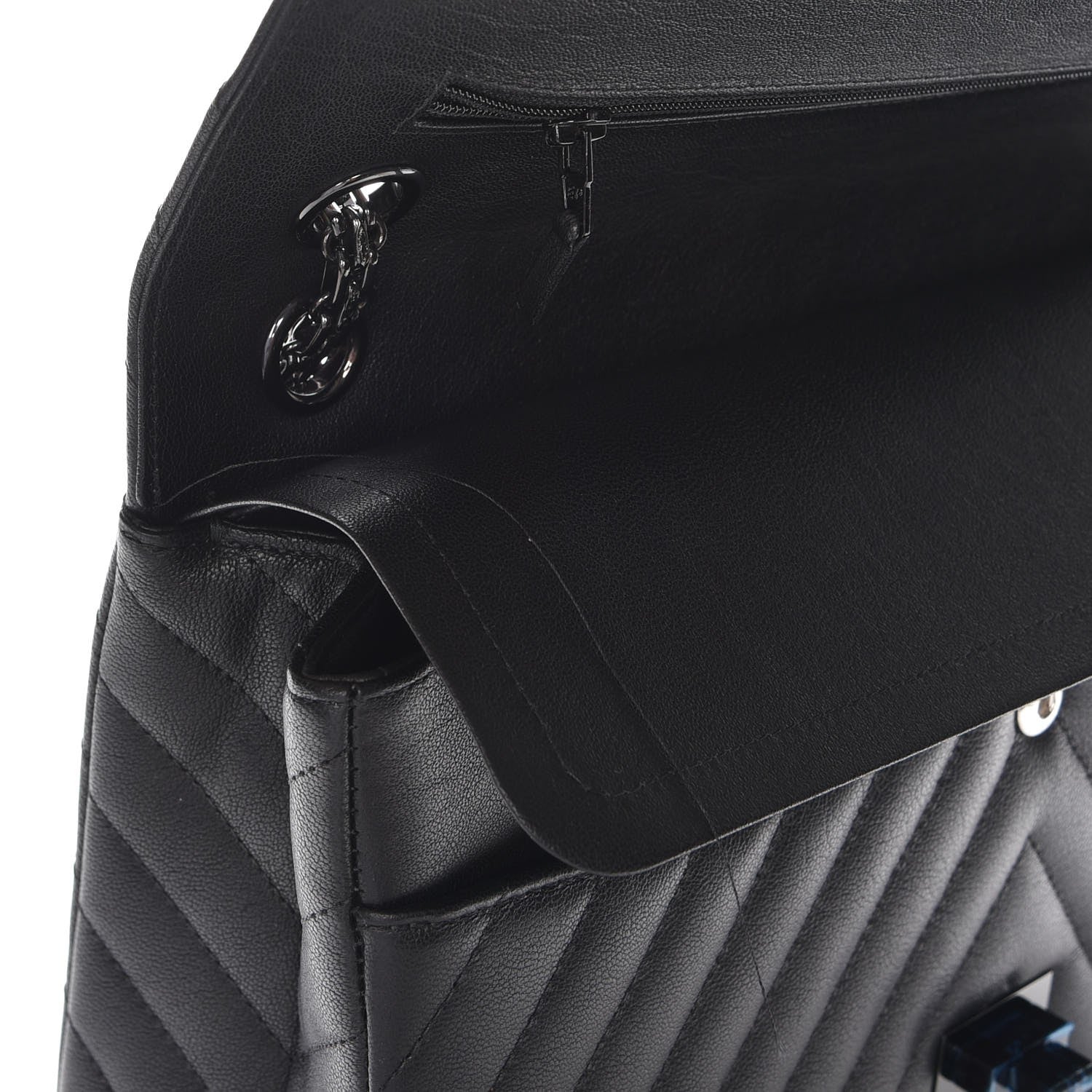 Chanel Sheepskin Chevron Quilted 2.55 Reissue 226 Flap So Black 6 of 10