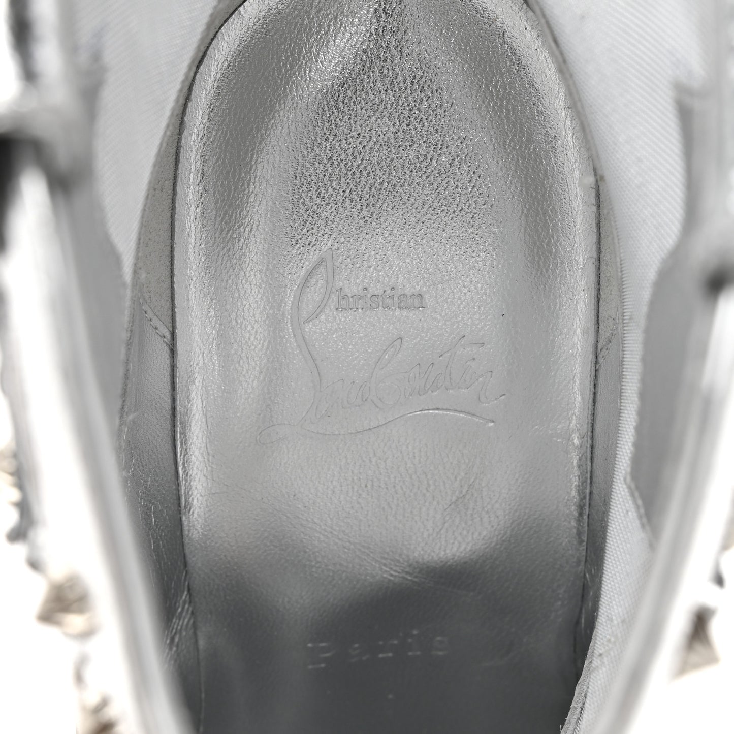 Metallic Calfskin Bootytiang Western 100 Boots 37 Silver