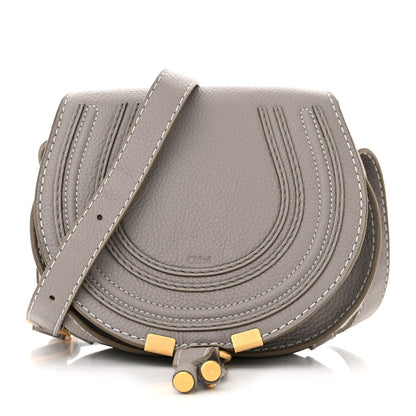 Chloe Calfskin Mini Marcie Round Crossbody Bag Cashmere Grey 1 of 12