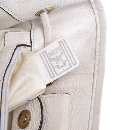 MCM Visetos Drawstring Bag White 9 of 21