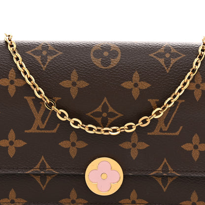Louis Vuitton Monogram Flore Chain Wallet Rose Ballerine 8 of 12