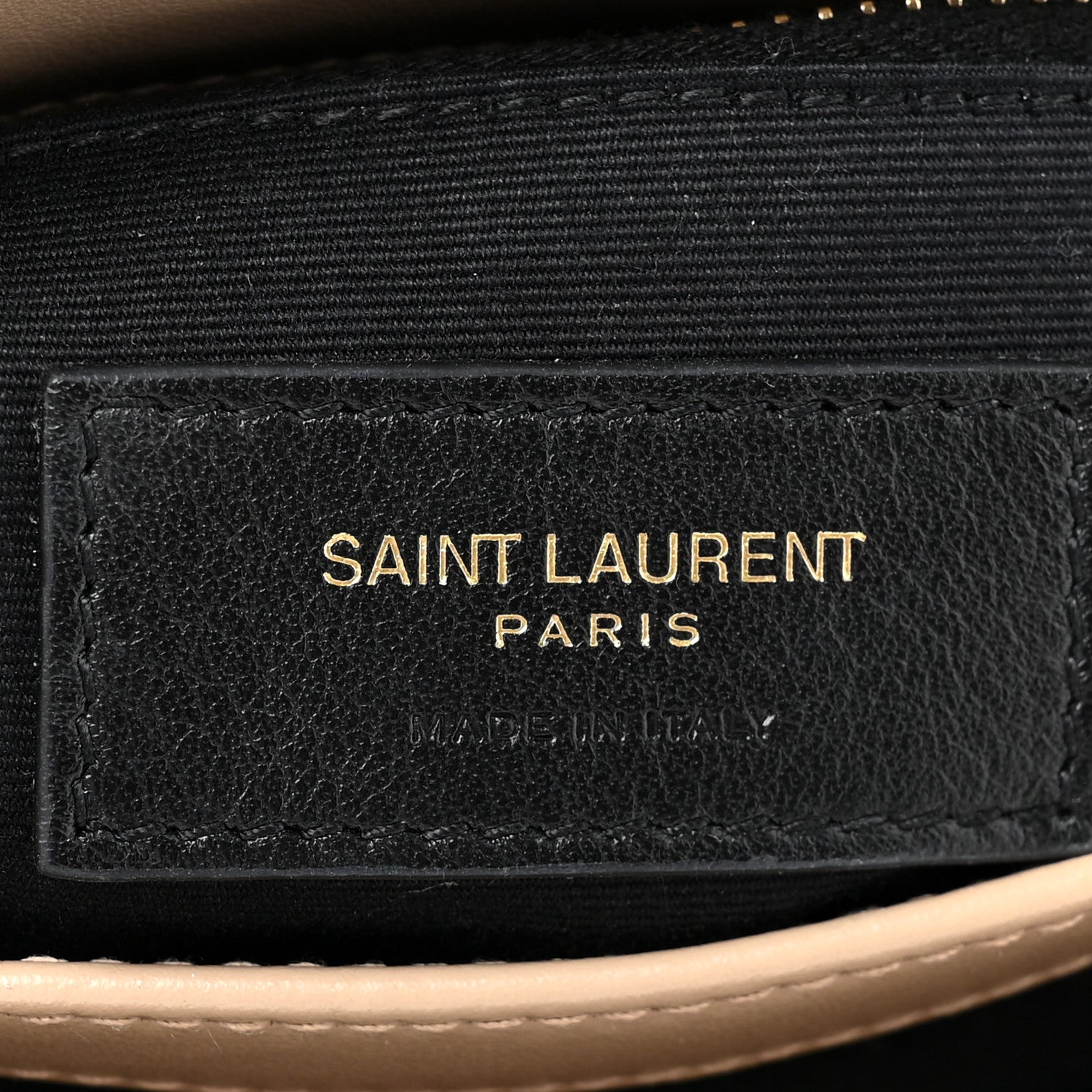 Saint Laurent Calfskin Y Quilted Monogram Toy Loulou Crossbody Bag Dark Beige 7 of 13