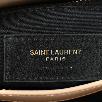 Saint Laurent Calfskin Y Quilted Monogram Toy Loulou Crossbody Bag Dark Beige 7 of 13