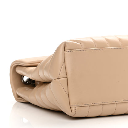 Saint Laurent Calfskin Y Quilted Monogram Medium Loulou Chain Satchel Dark Beige 9 of 12
