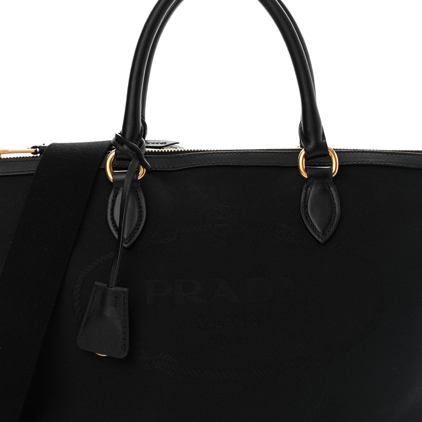 Jacquard Logo Tote Black