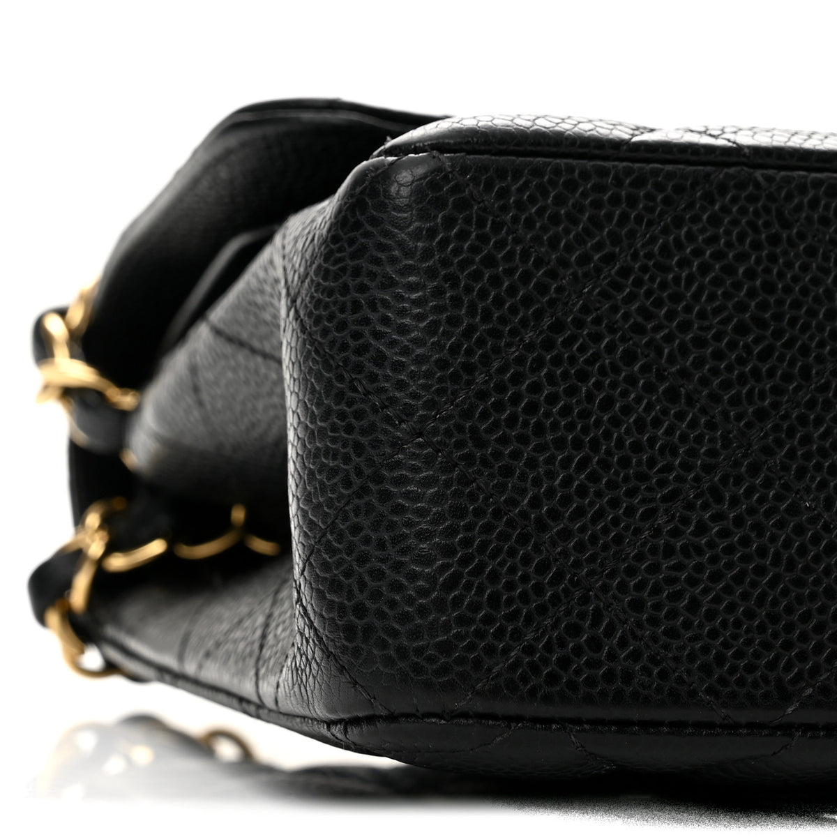 Caviar Quilted Small Double Flap Black