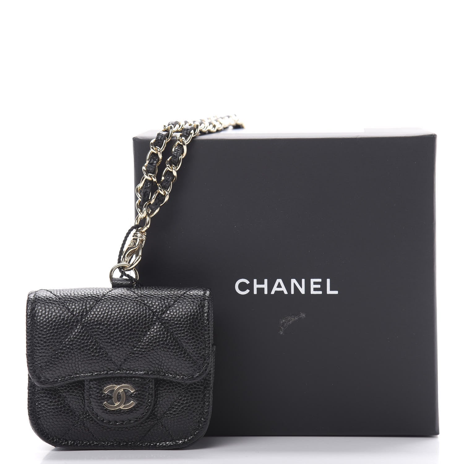 Chanel Caviar Quilted Airpods Pro Case Black 8 of 8