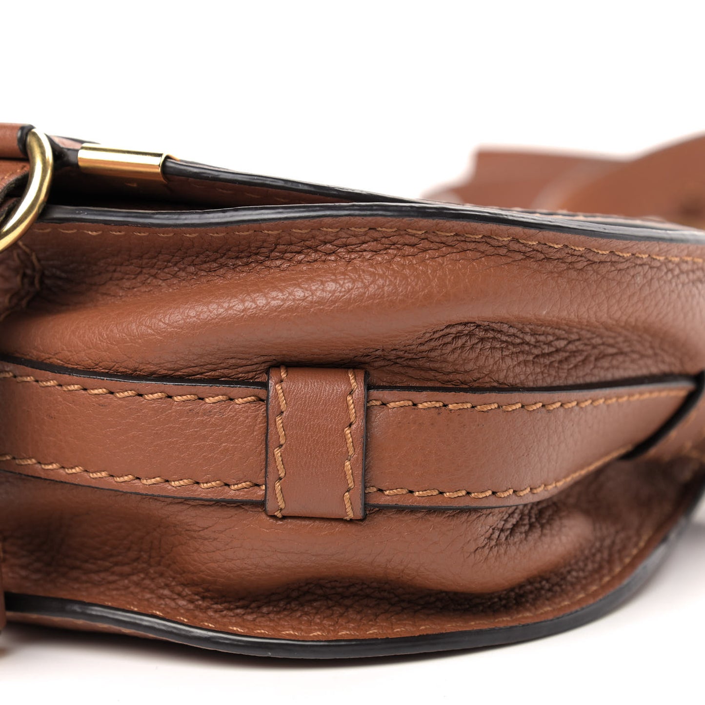 Calfskin Mini Marcie Round Crossbody Bag Tan