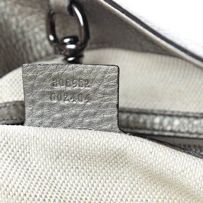 Gucci Metallic Pebbled Calfskin Medium Soho Chain Shoulder Bag Sasso 6 of 14