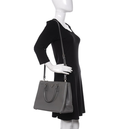 Prada Saffiano Medium Galleria Double Zip Tote Marmo 2 of 19