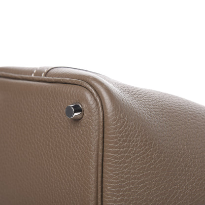 Hermes Taurillon Clemence Picotin Lock 18 PM Etoupe 11 of 12