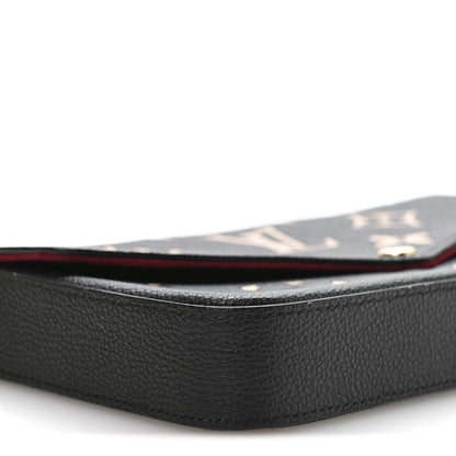 Louis Vuitton Empreinte Monogram Giant Felicie Pochette Black Beige 9 of 11