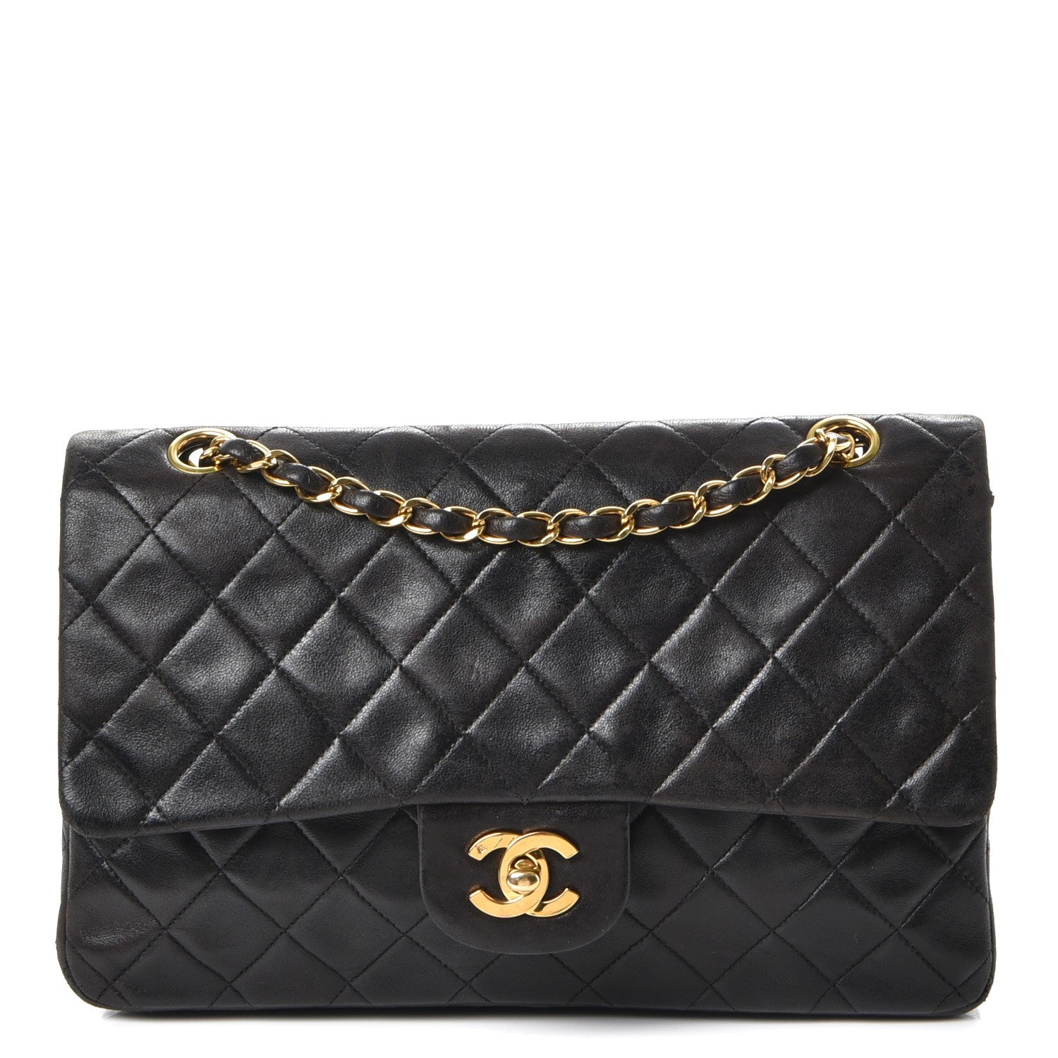 Chanel Lambskin Quilted Medium Double Flap Black 1 of 13