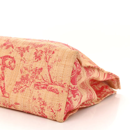 Christian Dior Straw Dioriviera Tote Pink 9 of 11