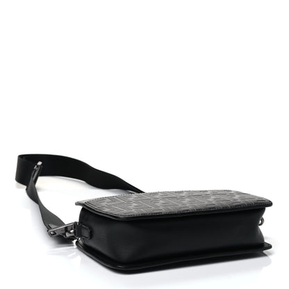 Fendi Vitello Century Grace FF Embossed Shoulder Clutch Black 3 of 4