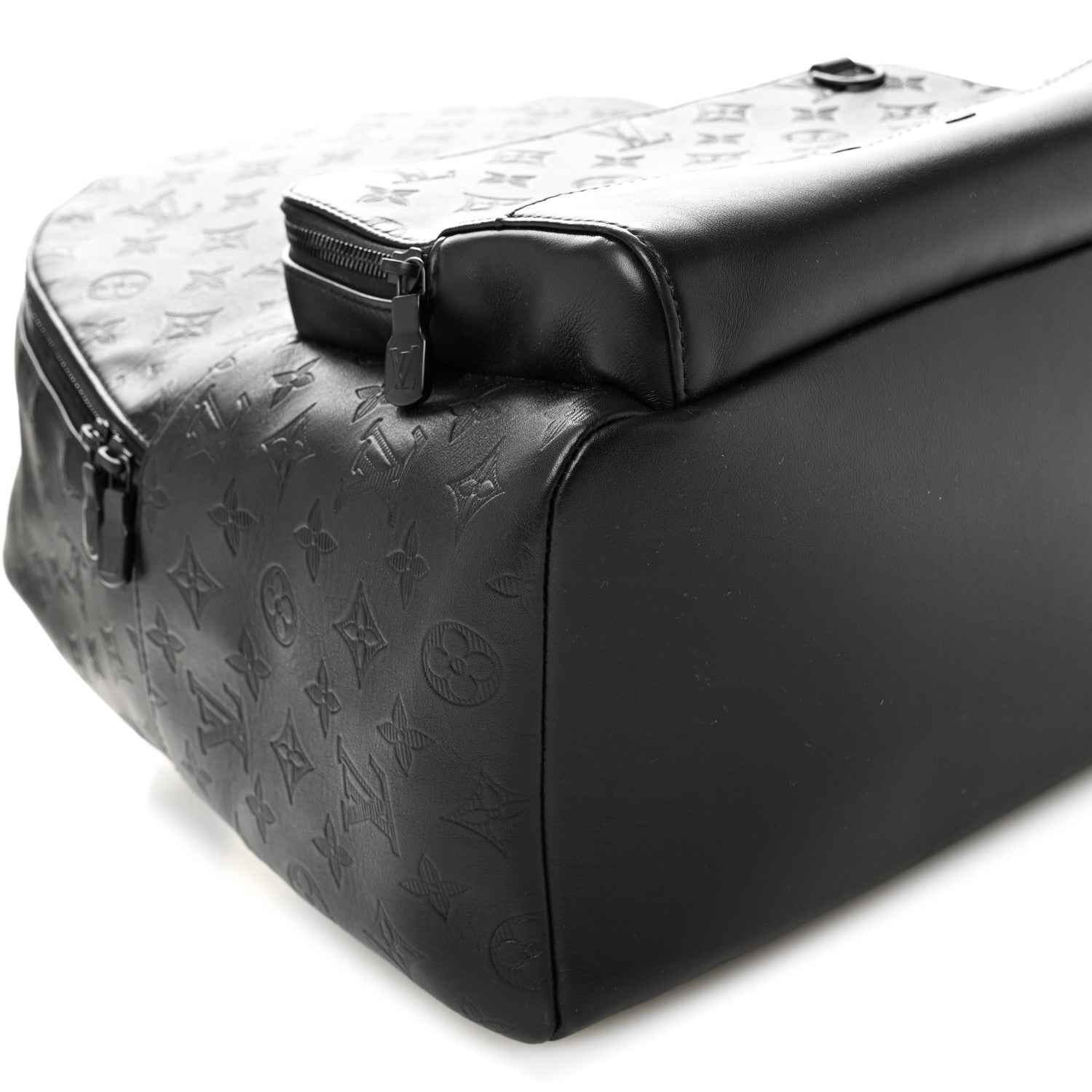 Louis Vuitton Calfskin Monogram Shadow Racer Backpack Black 8 of 9