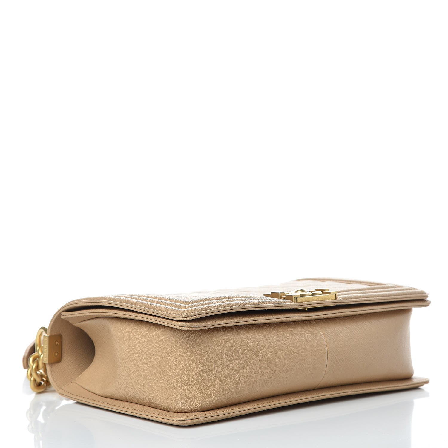 Chanel Caviar Quilted New Medium Boy Flap Beige 4 of 11