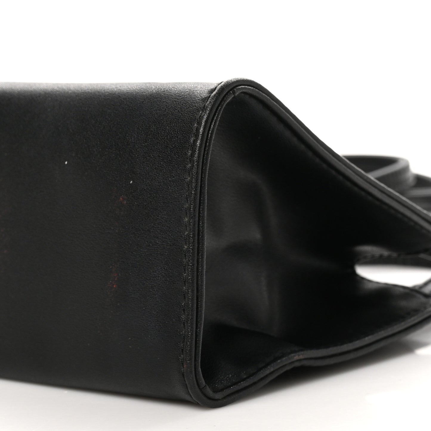 Vegan Leather Small Shopping Bag Black