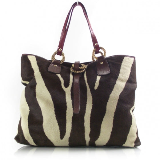 Valentino Garavani Calf Hair Zebra Print Tote 1 of 10