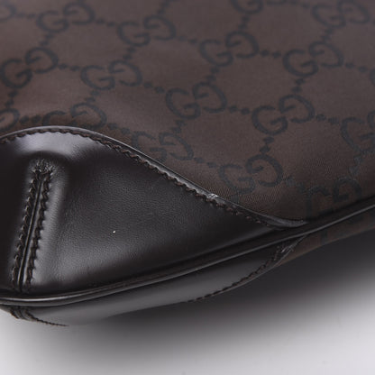 Gucci Nylon Signature Hobo Shoulder Bag Brown 8 of 10