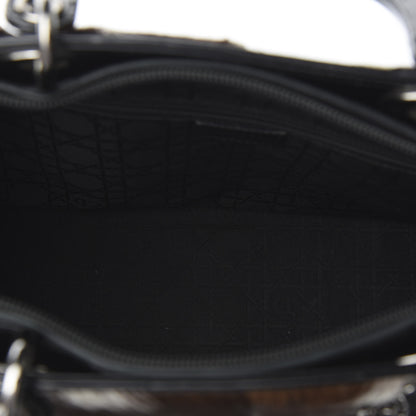 Christian Dior Patent Pony Hair Large Lady Dior Black 5 of 10
