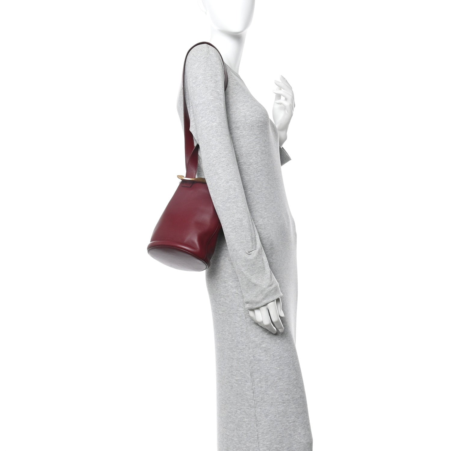 Bottega Veneta Nappa Drop Bucket Bag Bordeaux 2 of 10