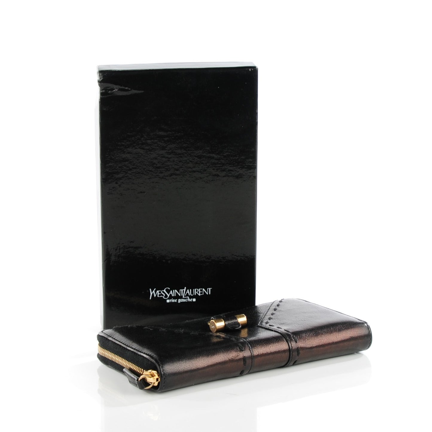 Metallic Buffalo Muse Zip Around Wallet Black