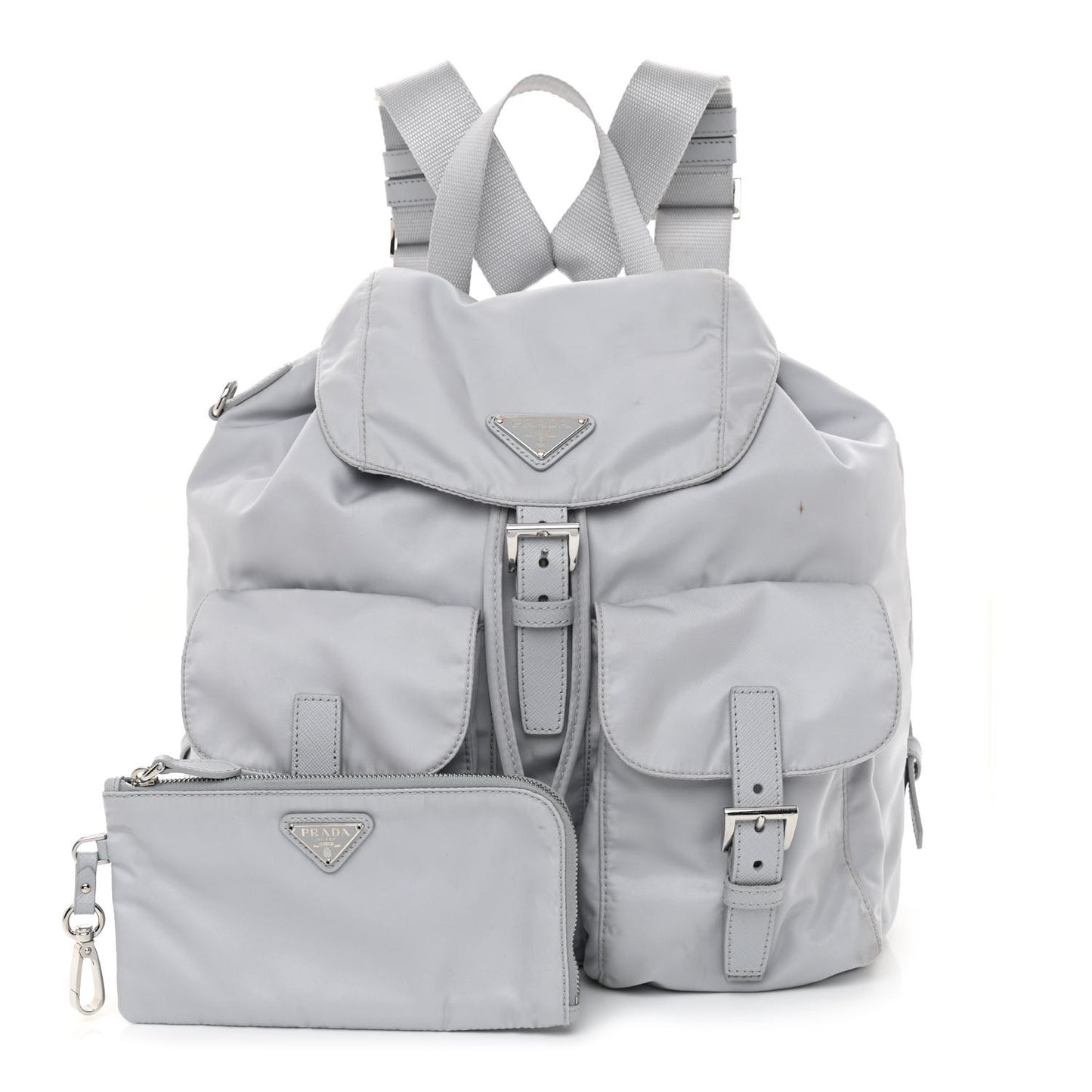 Tessuto Nylon Vela Small Backpack Light Grey