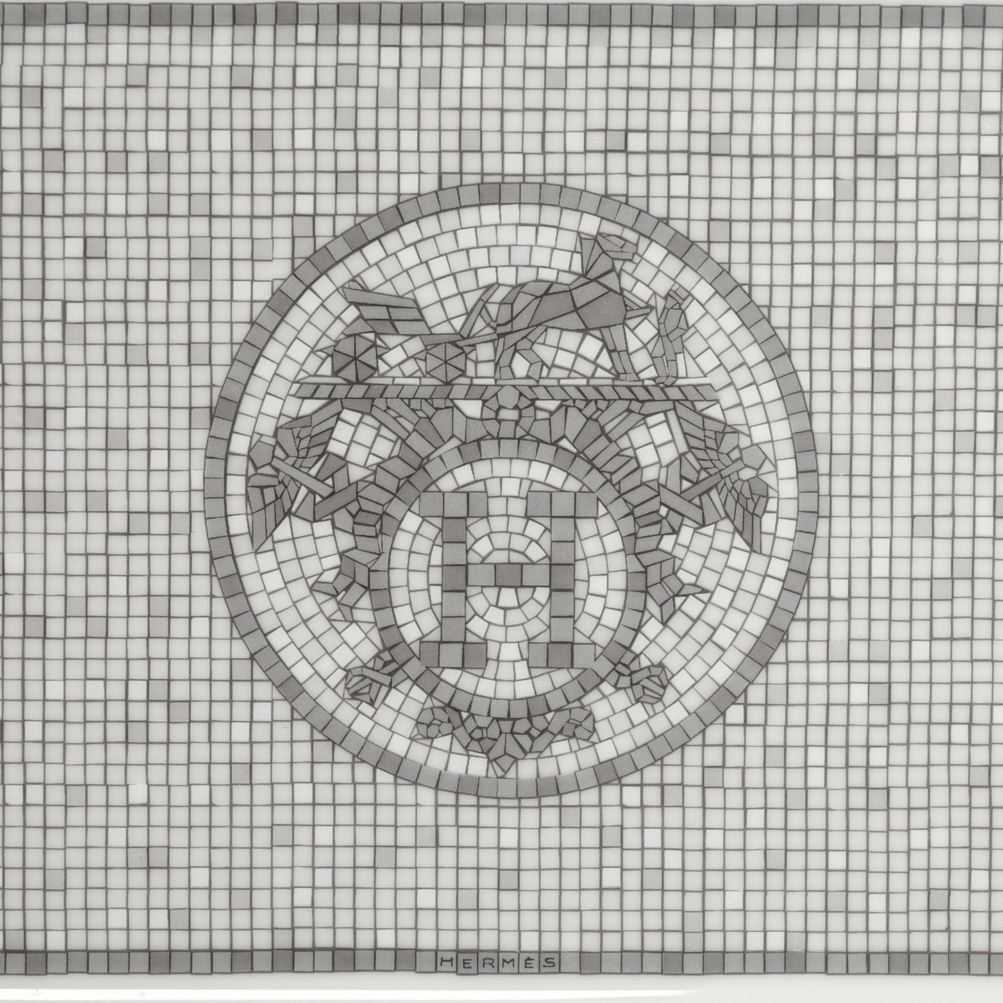 Porcelain Mosaique Au 24 Sushi Plate Platine