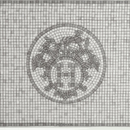 Hermes Porcelain Mosaique Au 24 Sushi Plate Platine 5 of 8