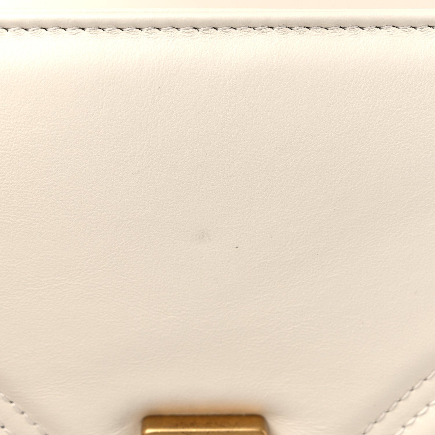 Gucci Calfskin Matelasse Mini GG Marmont Top Handle Shoulder Bag White 12 of 13