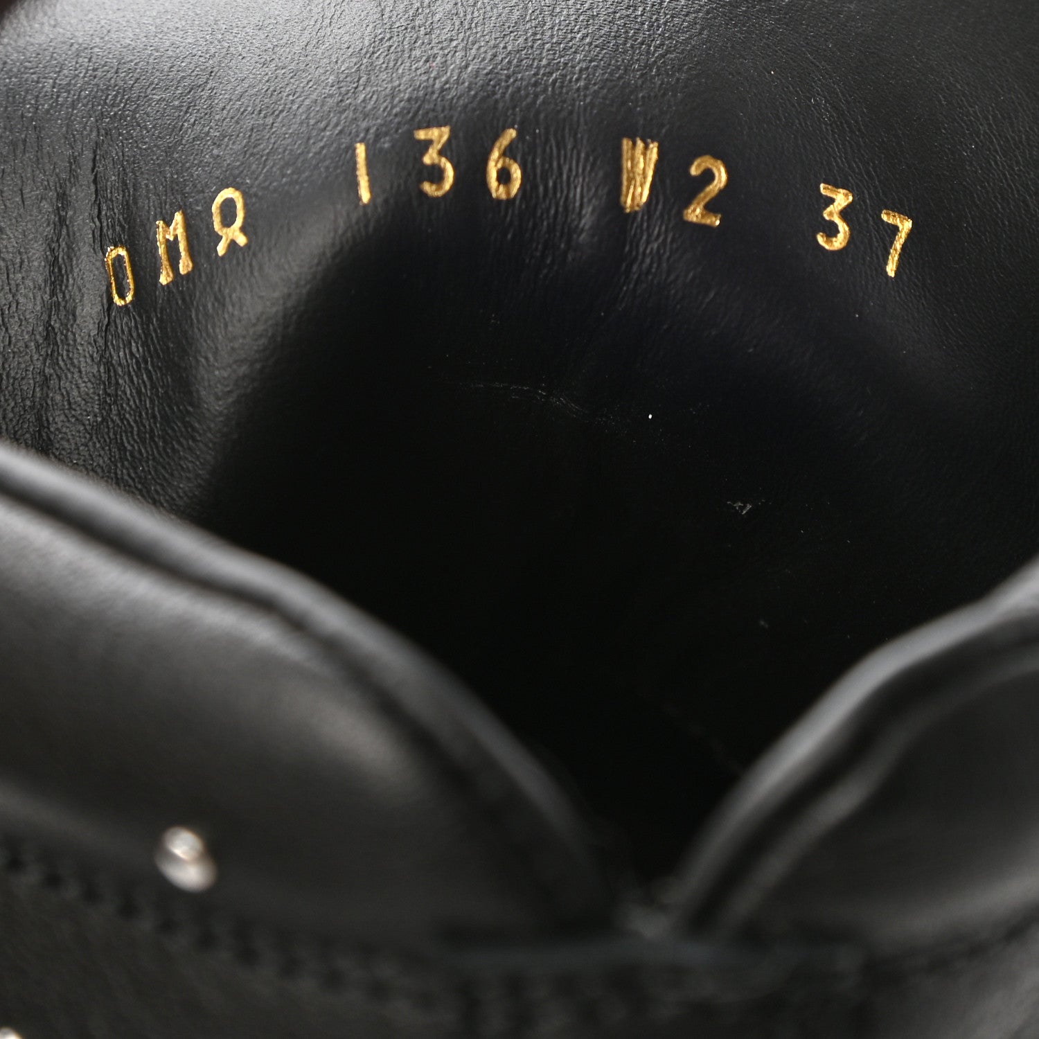 Valentino Garavani Calfskin Rockstud Studded Combat Boots 37 Black 8 of 8