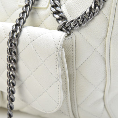 Chanel Caviar Quilted Large Casual Pocket Tote White 19 of 19