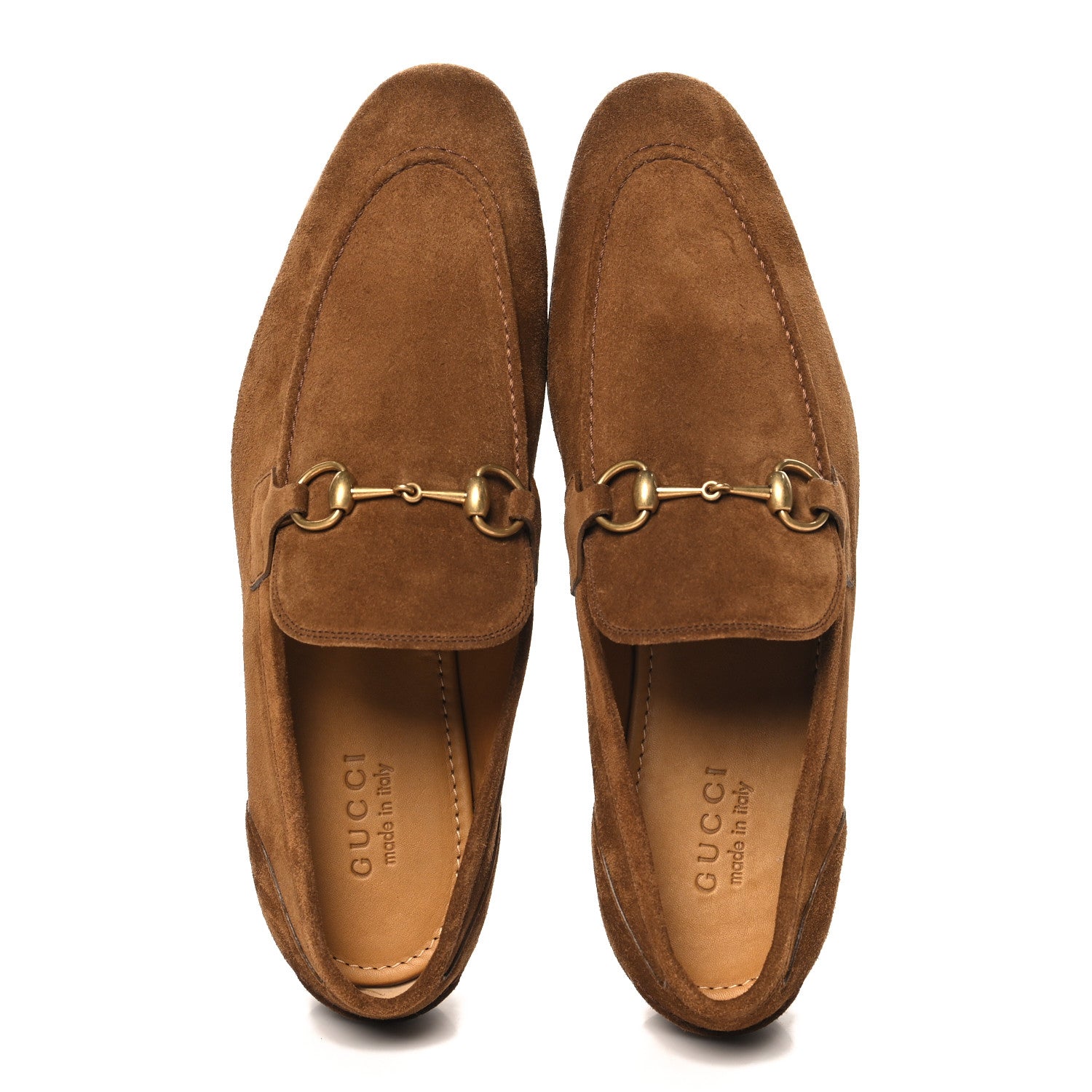 Gucci Suede Horsebit Mens Jordaan Loafers 11 Pepper Brown 2 of 10
