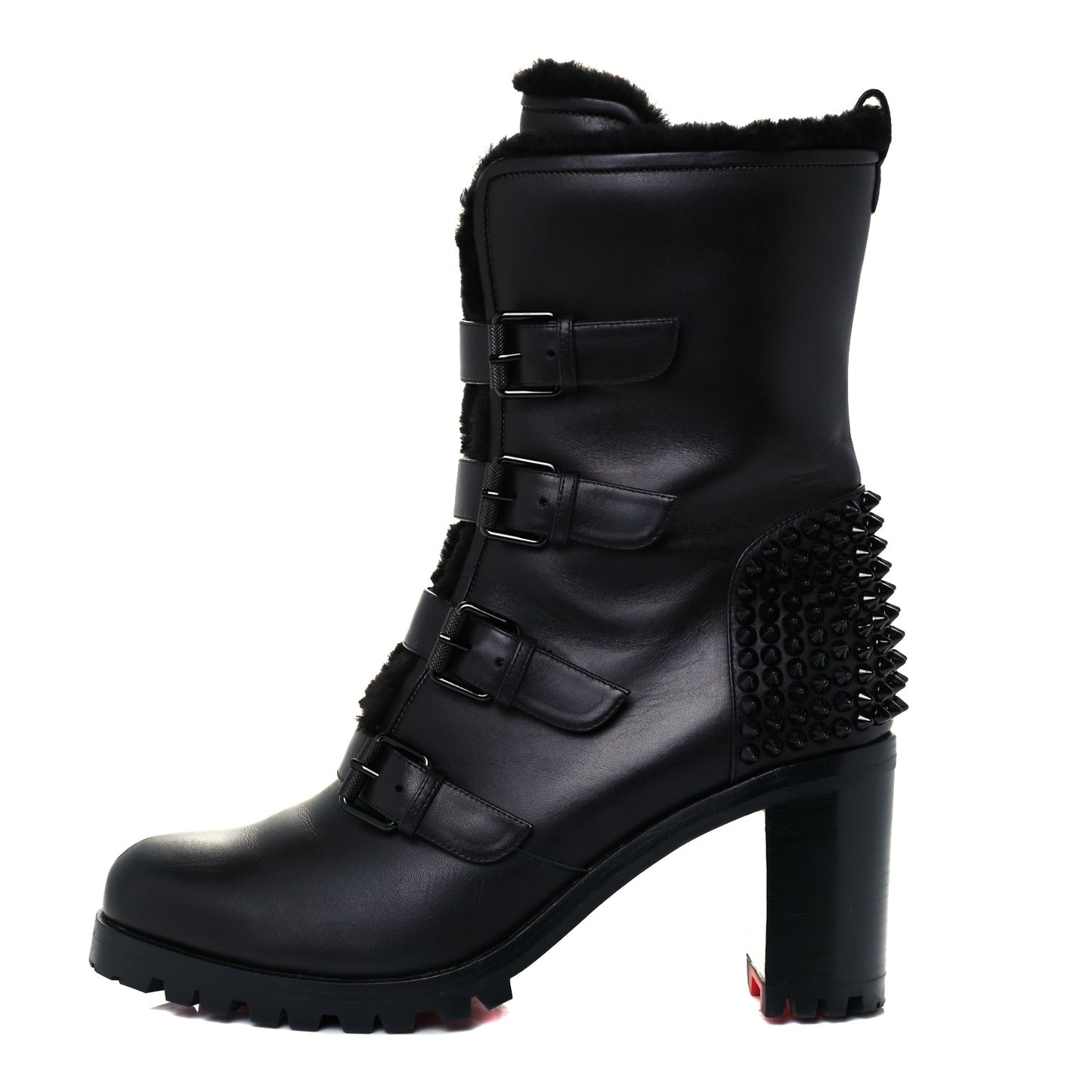 Calfskin Shearling Glorymount 70 Boots 39 Black