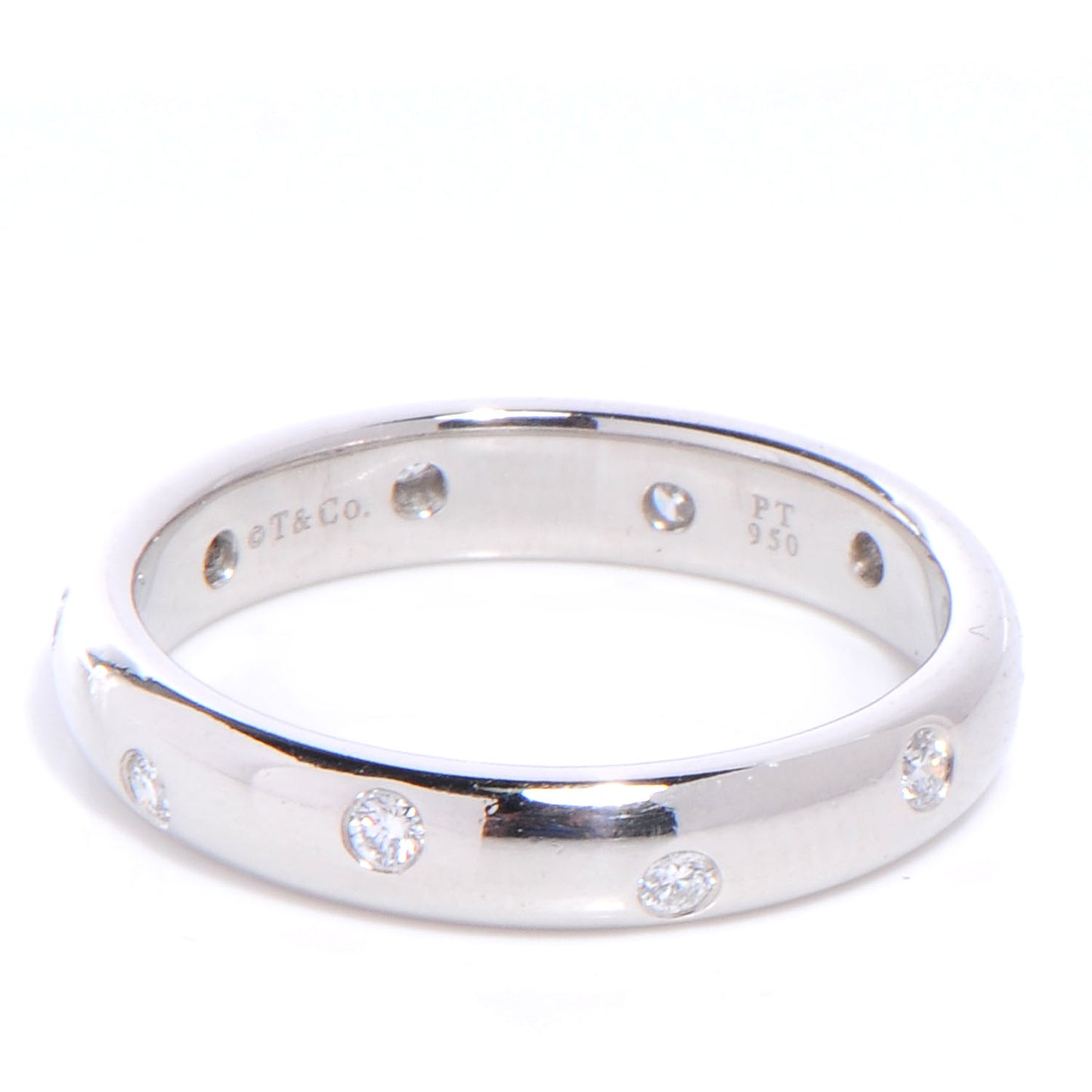 Platinum and Diamond 4mm Etoile Band Ring 60 9