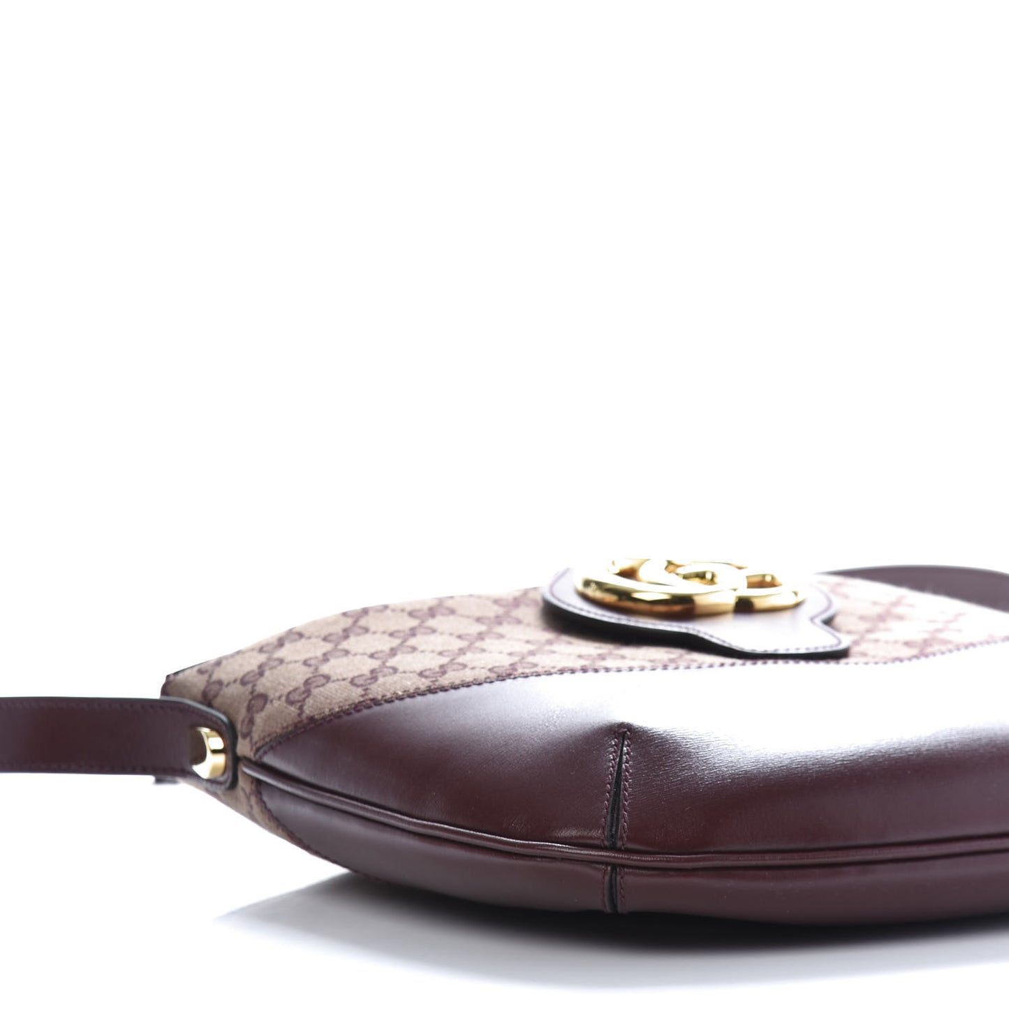 GG Monogram Calfskin Medium Arli Shoulder Bag Sahara Rubino Chardonnay