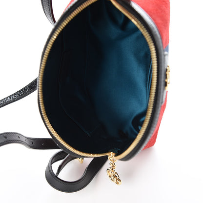 Gucci Suede Patent Web GG Small Ophidia Dome Shoulder Bag Hibiscus Red 5 of 8