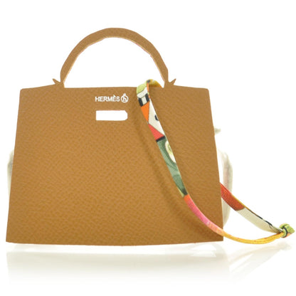 Hermes Leather Petit H Kelly Birkin Bag Charm Tree Ornament 2 of 4