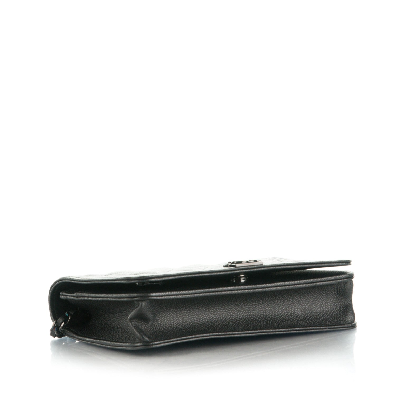 Chanel Calfskin Quilted Boy Wallet On Chain WOC So Black 4 of 8