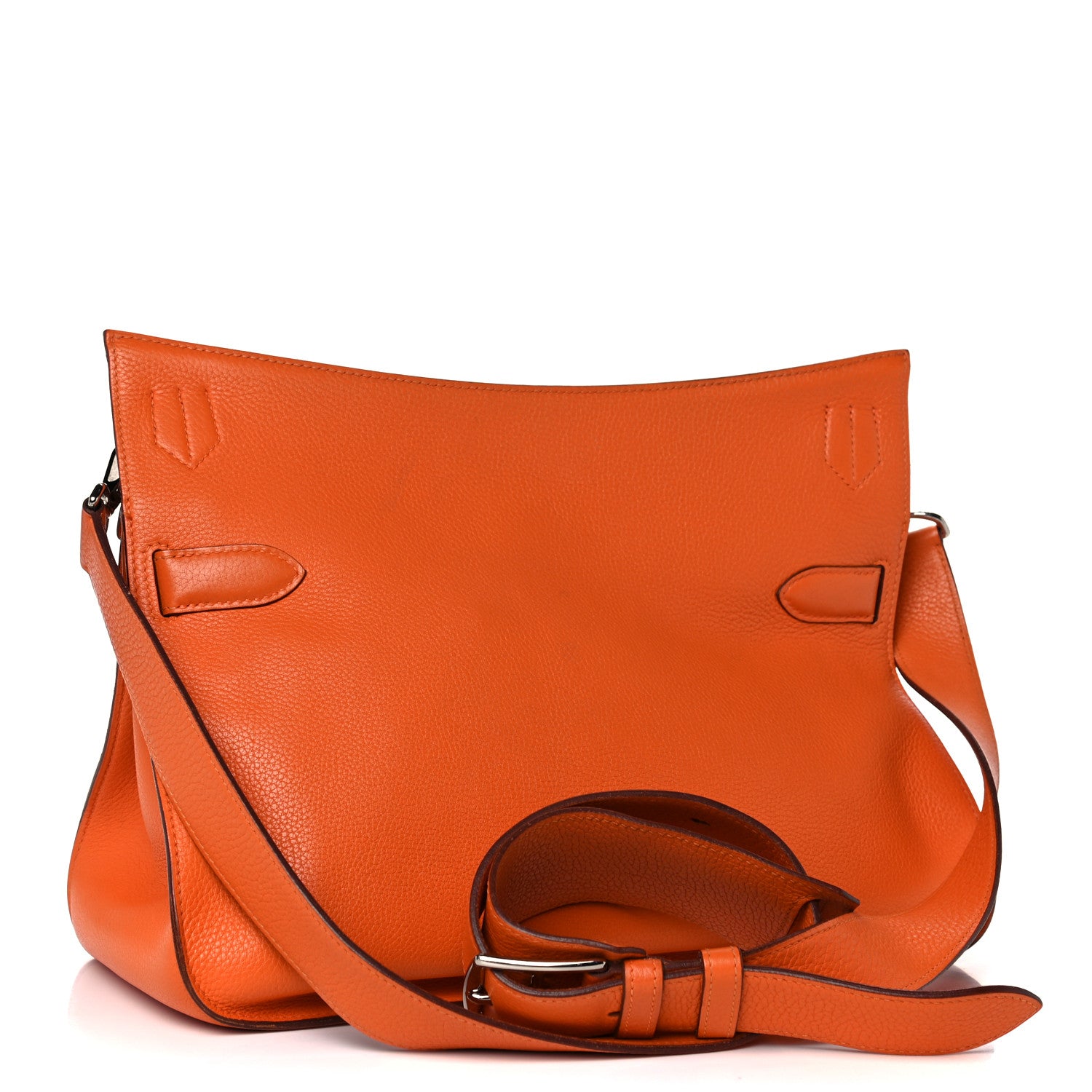 Hermes Taurillon Clemence Jypsiere 34 Orange 3 of 37