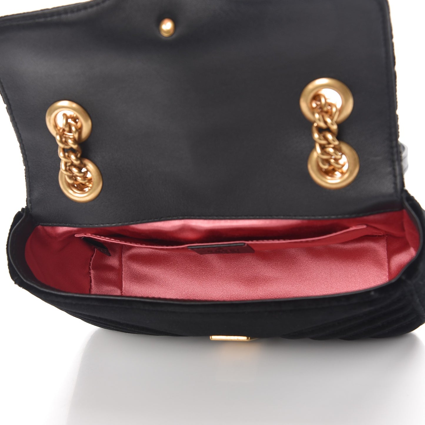 Velvet Matelasse Mini GG Marmont Shoulder Bag Black