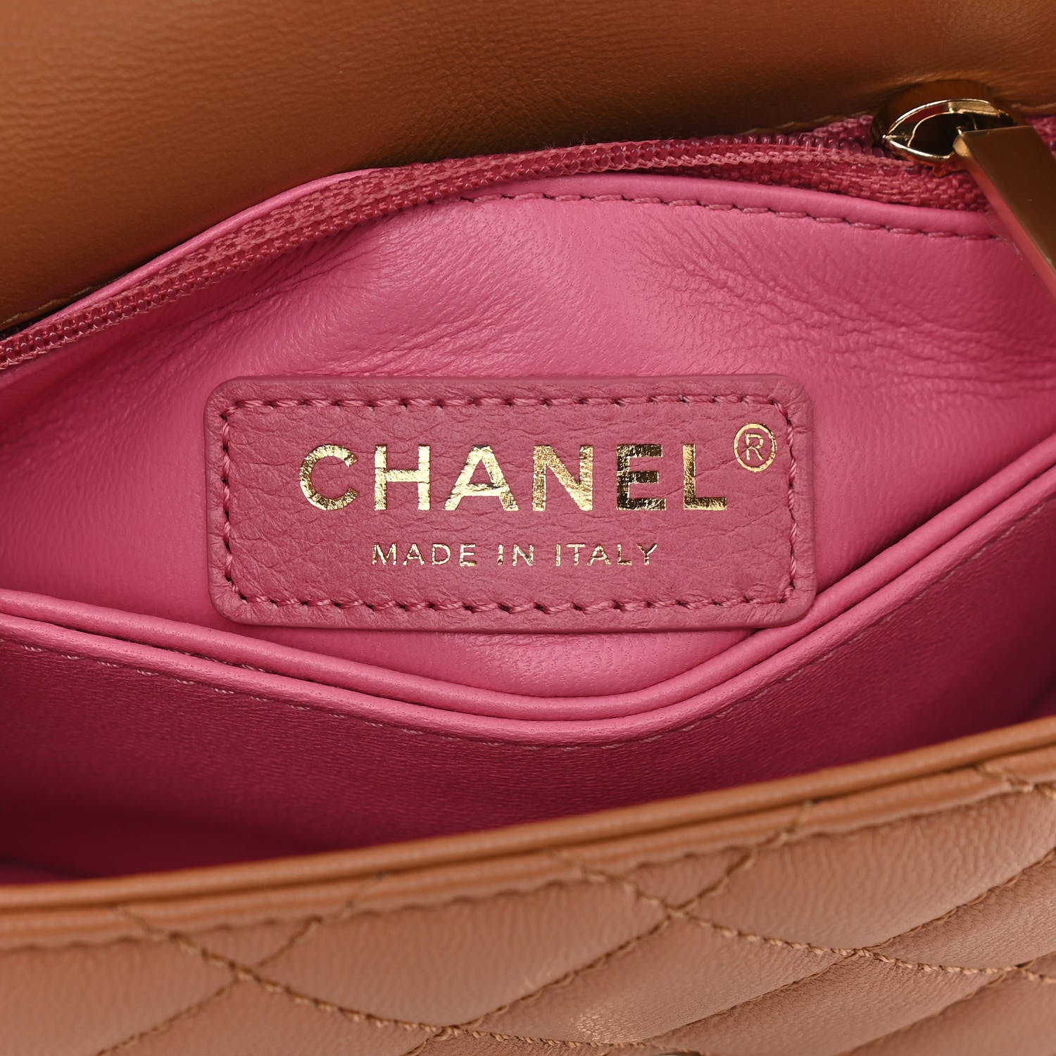 Chanel Goatskin Quilted Extra Mini Rainbow Coco Handle Flap Brown 6 of 10